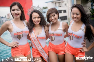 AmWet VS. Hooters (The Battle) Pool Party at AmBar Bangkok — photo 84